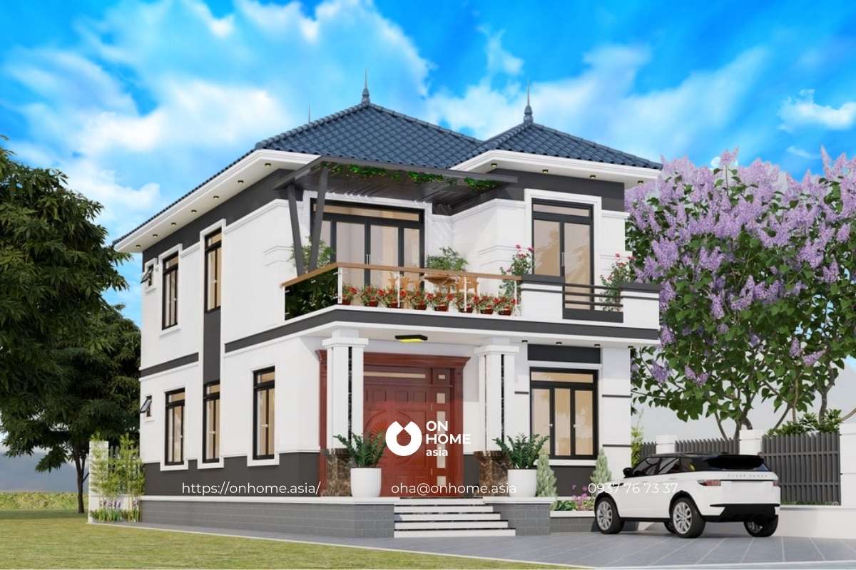 Nhà vườn 2 tầng kiểu Nhật sang trọng