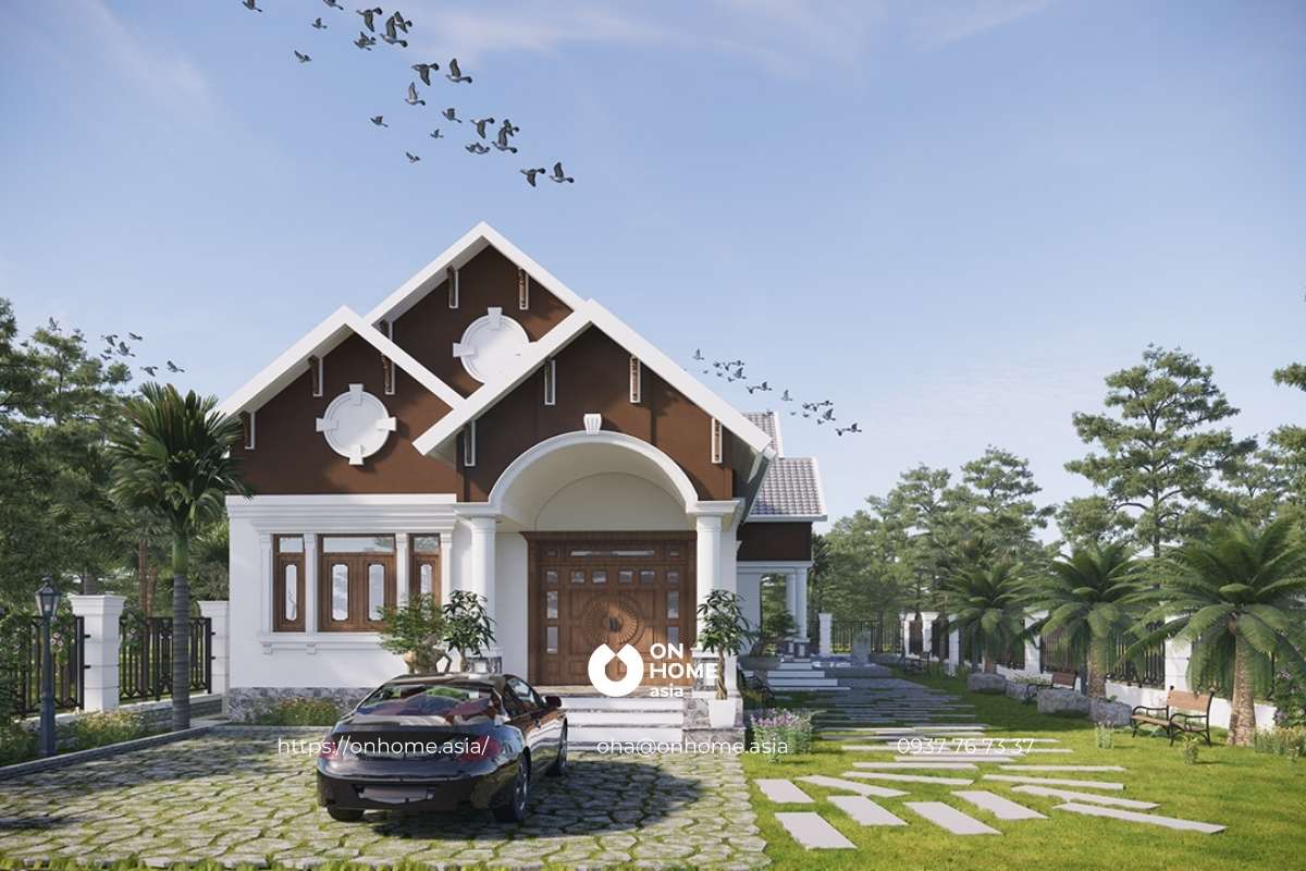 Nhà vườn mái Thái hiện đại