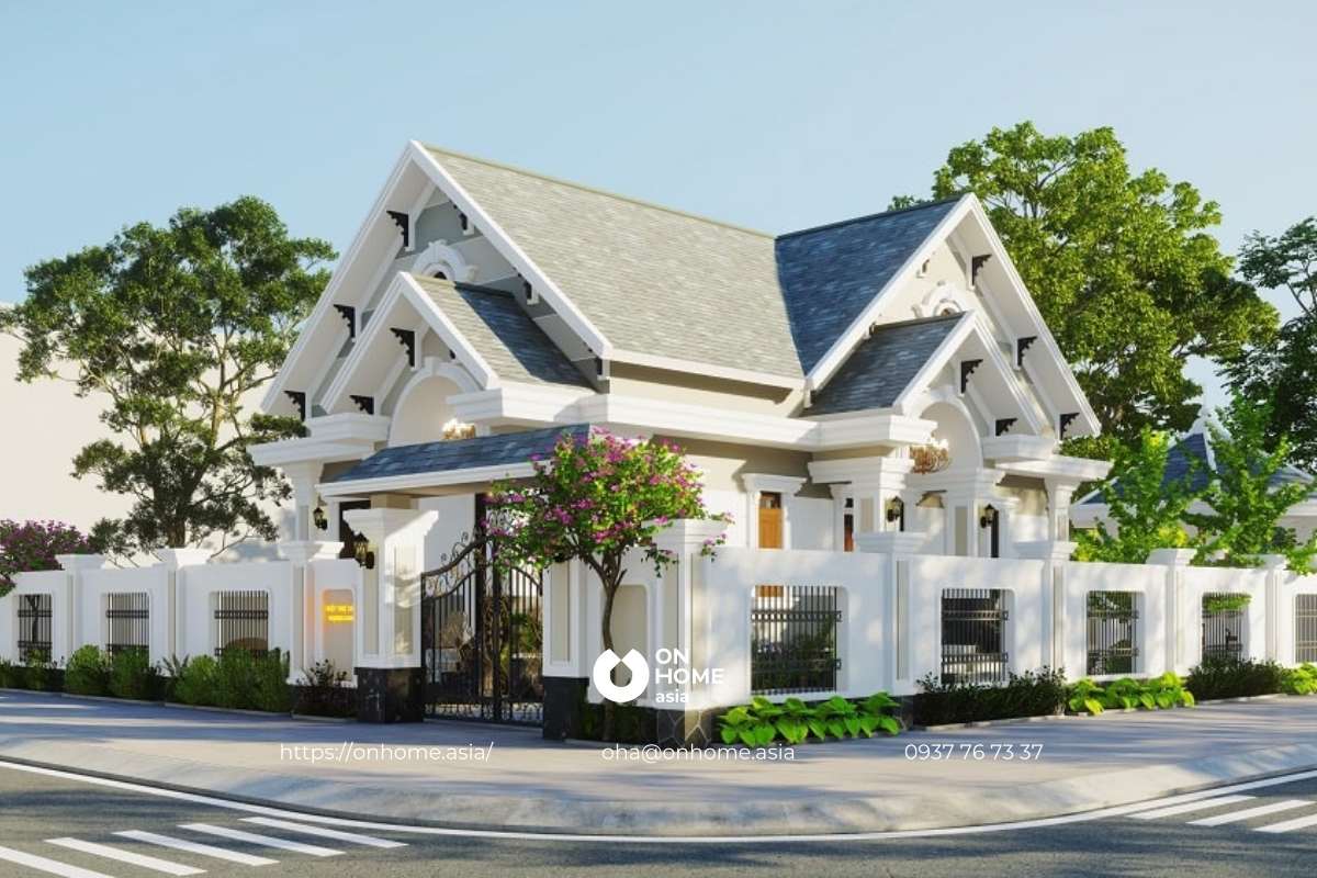 Nhà vườn cấp 4 mái Thái đẹp, hiện đại