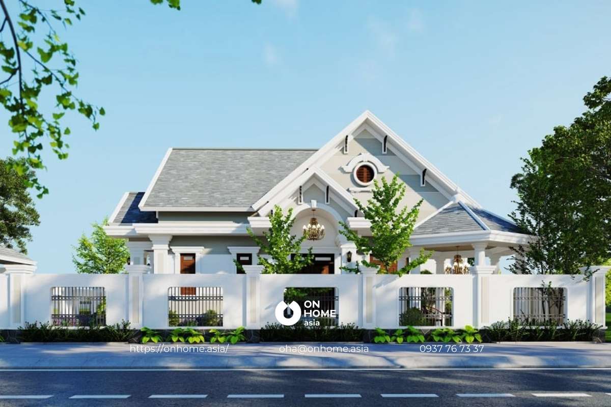 Nhà vườn cấp 4 mái Thái đẹp