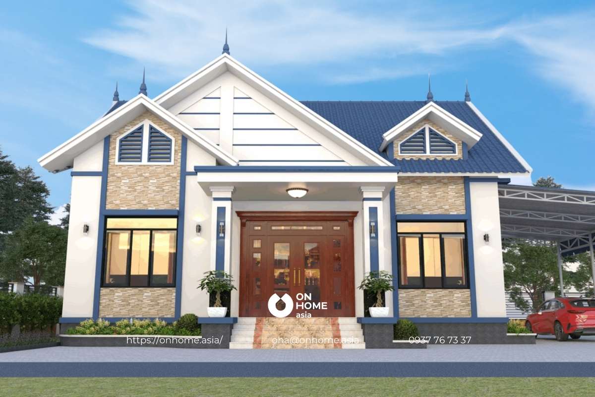 Nhà vườn mái Thái 3 phòng ngủ đẹp, hiện đại