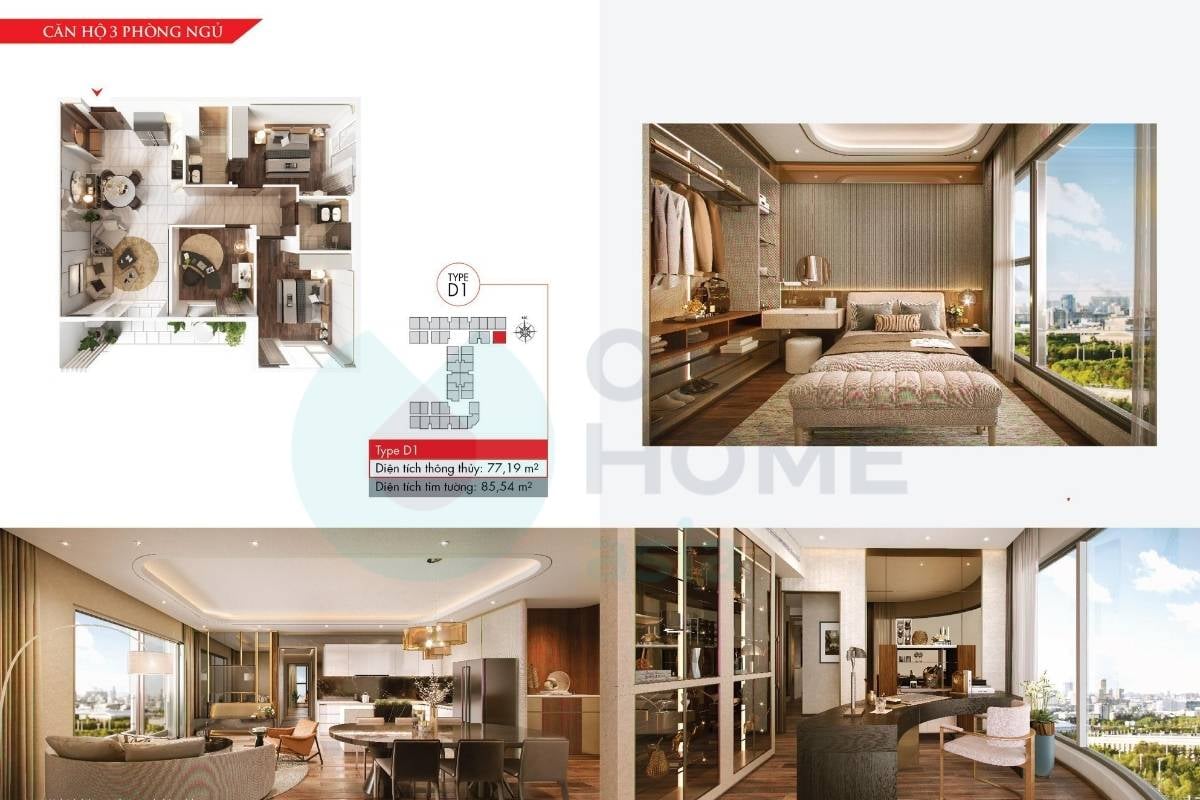 Mặt bằng căn hộ chung cư 3 phòng ngủ