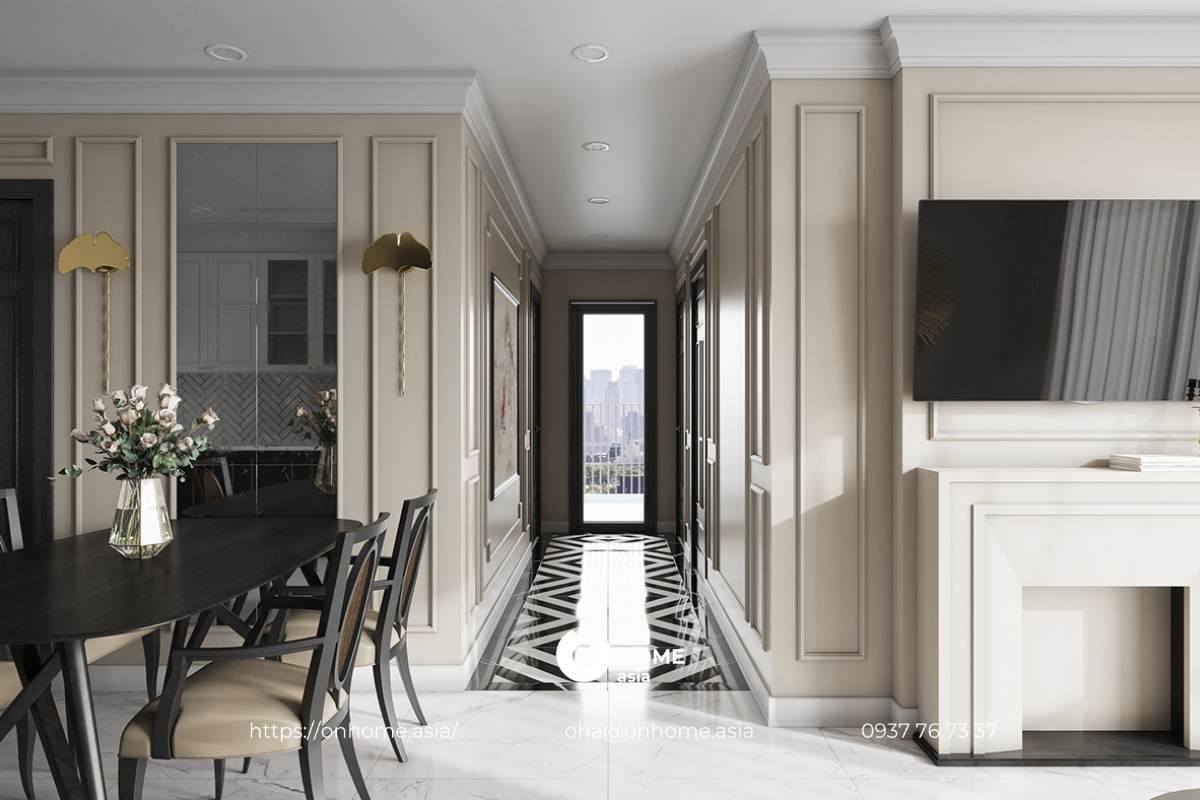 Khu vực bàn ăn căn hộ