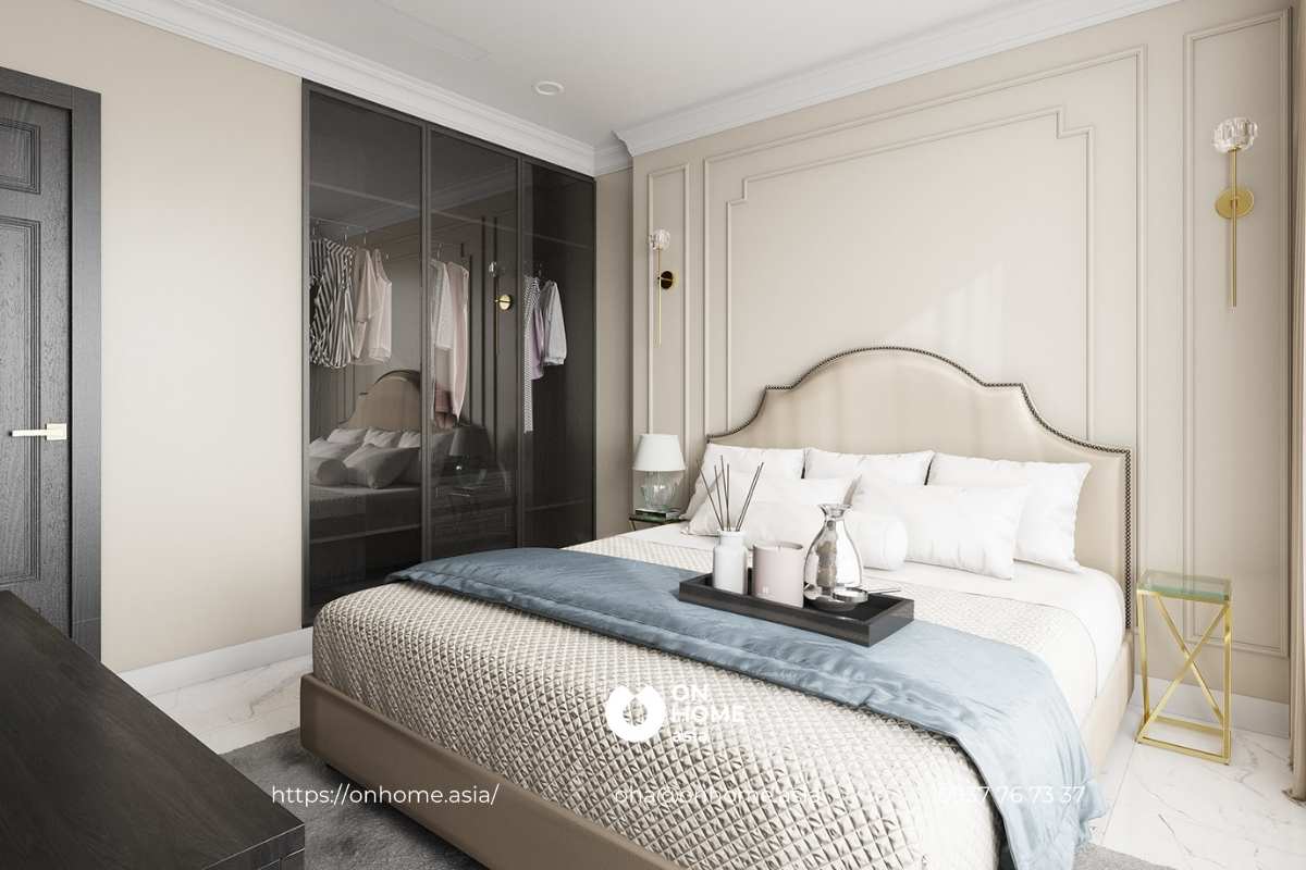 Nội thất phòng ngủ Master căn hộ C Sky View 