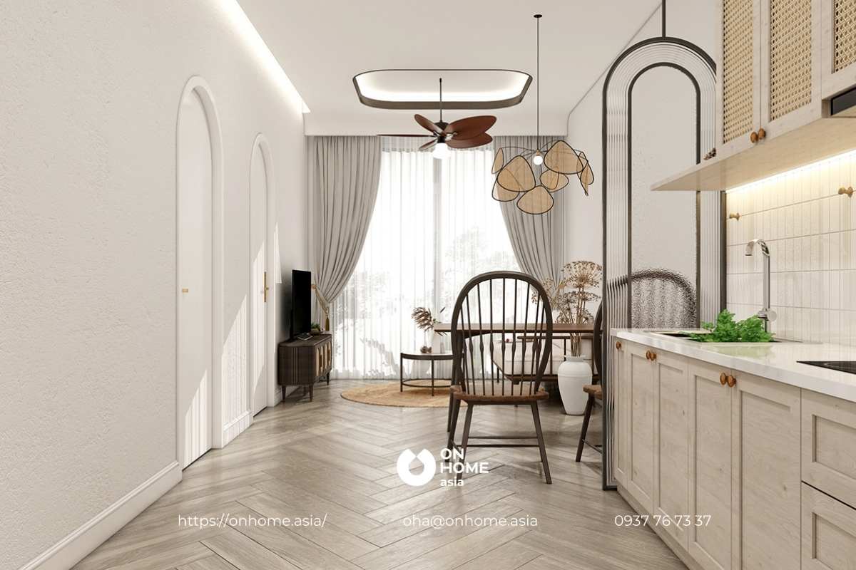 Không gian căn hộ rộng rãi, thông thoáng