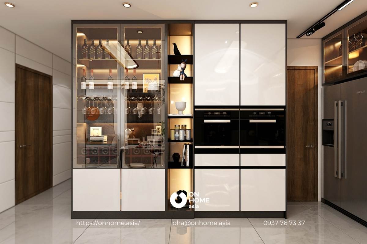 Thiết kế tủ rượu sang trọng, đẳng cấp