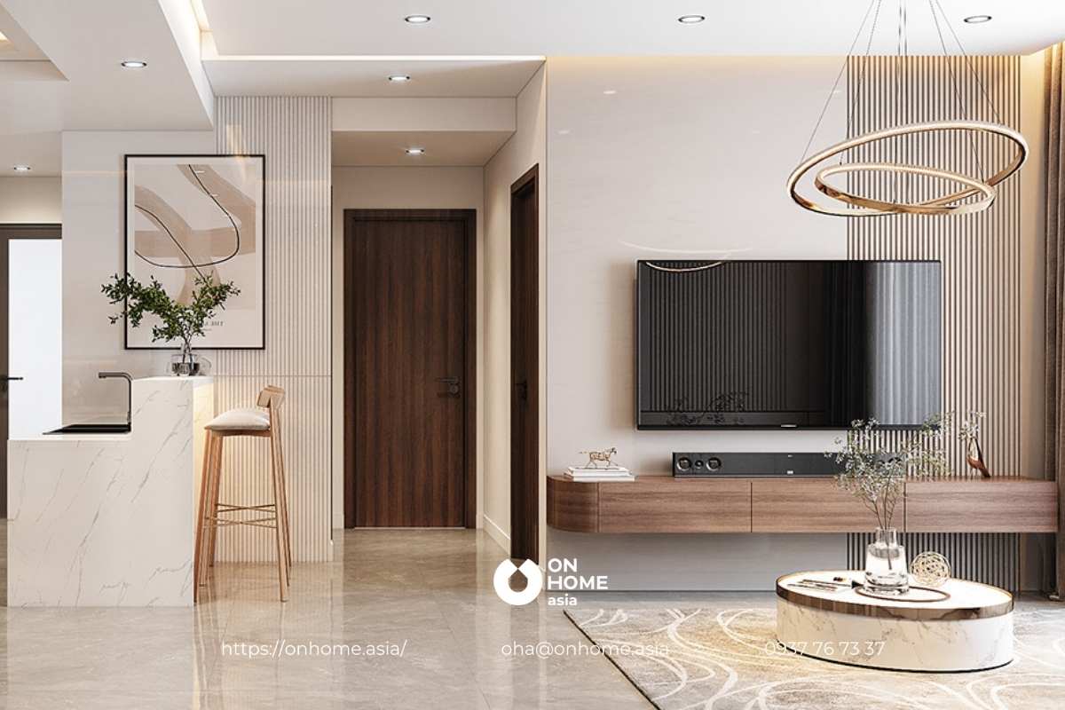 Thiết kế kệ tivi treo tường