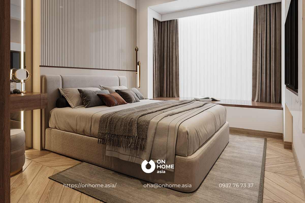 Phòng ngủ với đầy đủ nội thất