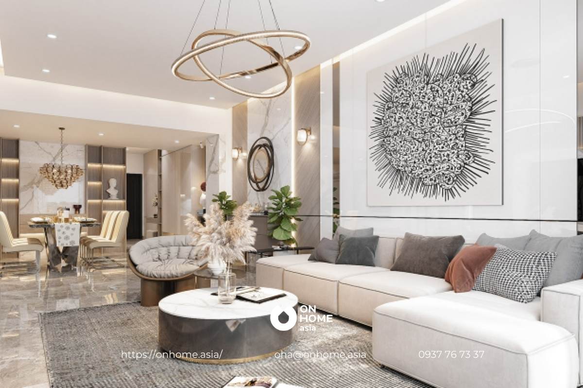 Thiết kế nội thất căn hộ C Sky View sang trọng