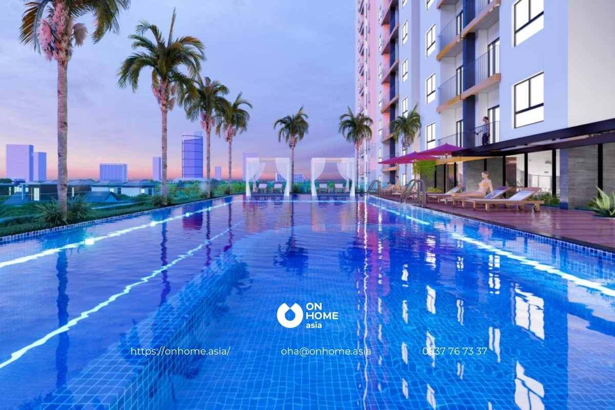 Hồ bơi dự án Minh Quốc Plaza