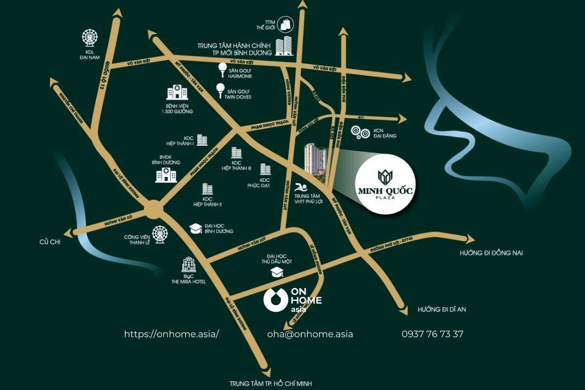 Minh Quốc Plaza sở hữu vị trí vô cùng đắc địa