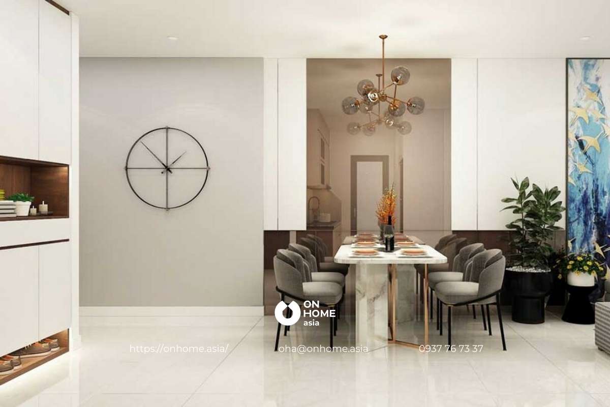 Nội thất phòng khách căn hộ Minh Quốc Plaza đẹp