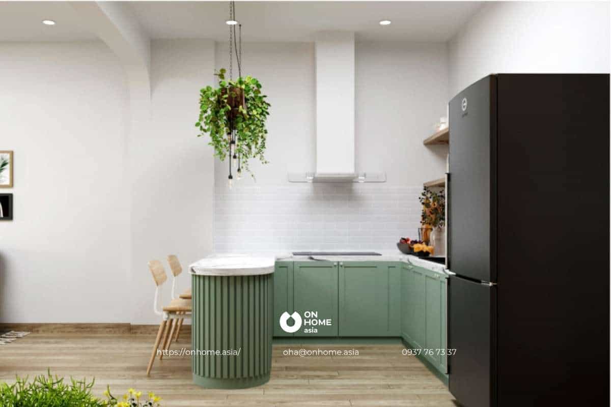 Tủ bếp hình chữ U tiện nghi tiện lợi 