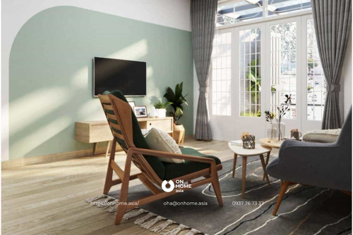 Nội thất phòng khách Homestay phong cách Bắc Âu