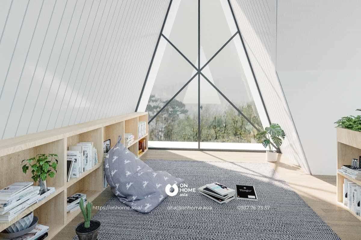Thiết kế cửa kính rộng tạo sự thoáng đãng