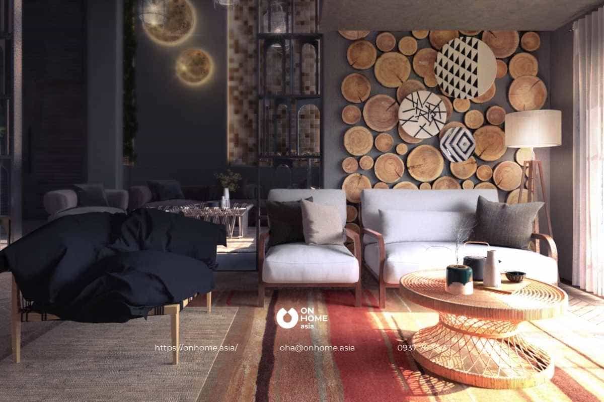 Phong cách Rustic đơn giản nhưng không bị sơ sài