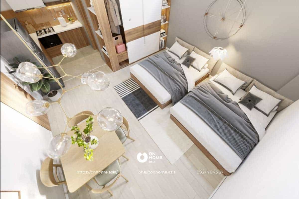 Nội thất Homestay căn hộ studio phong cách hiện đại