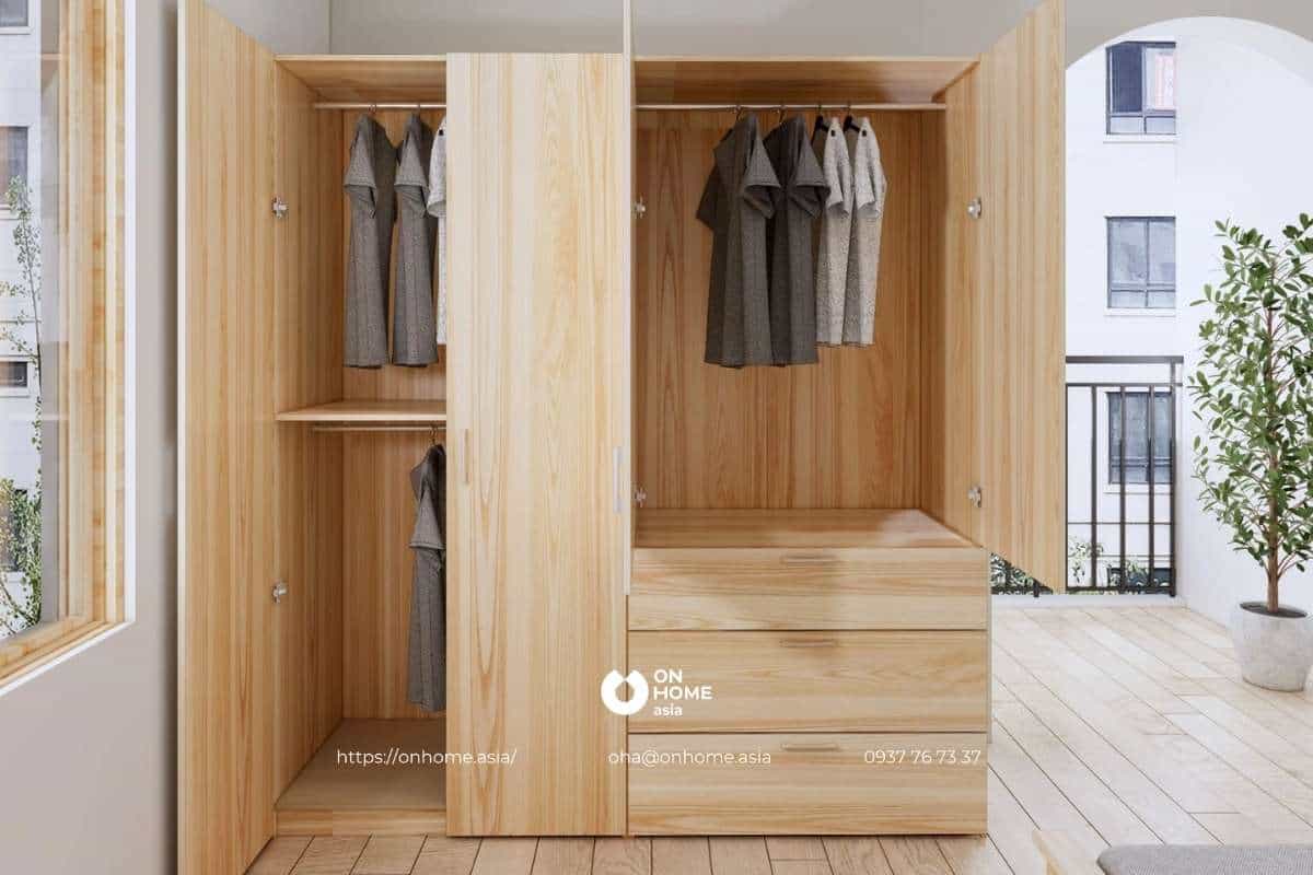 Thiết kế tủ quần áo đơn giản
