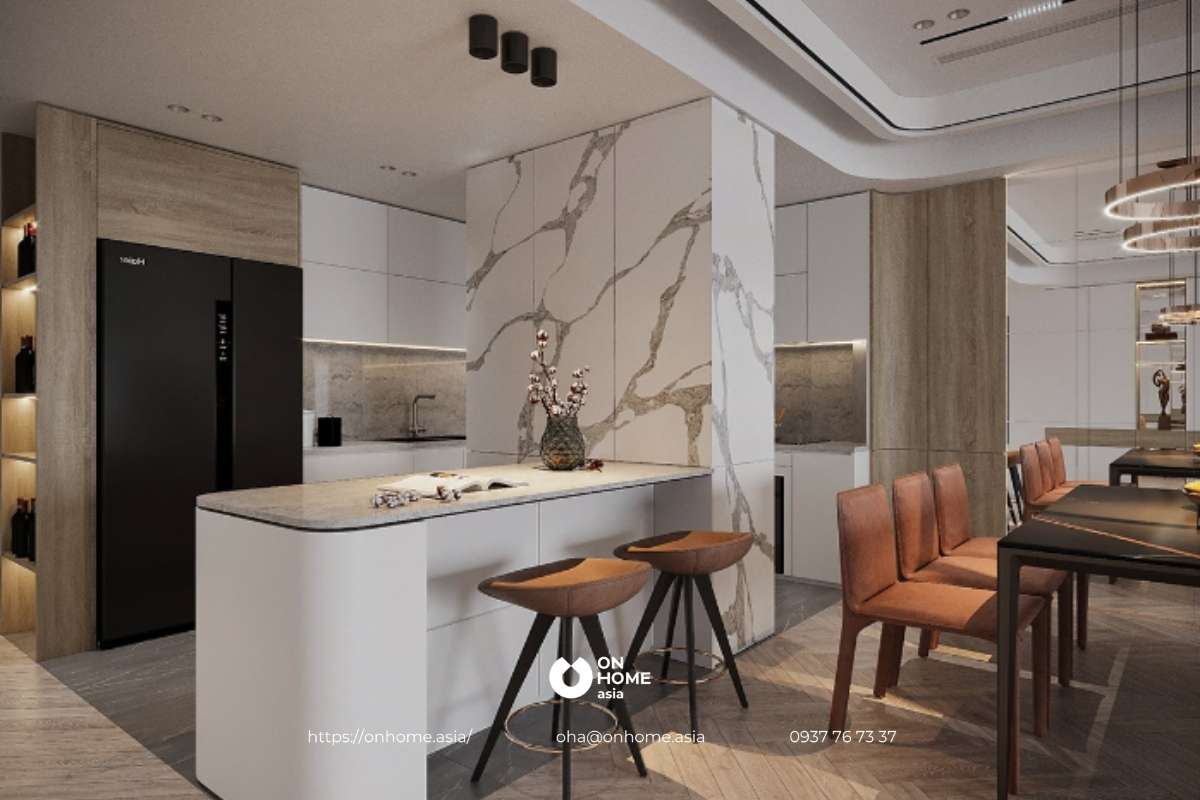 Thiết kế bếp hiện đại, tiện nghi