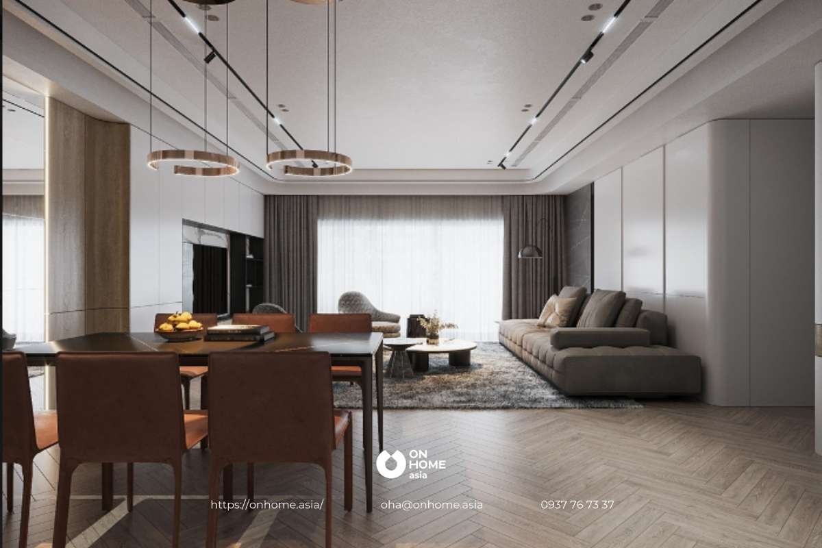 Nội thất căn hộ 3 phòng ngủ đẹp, tiện nghi