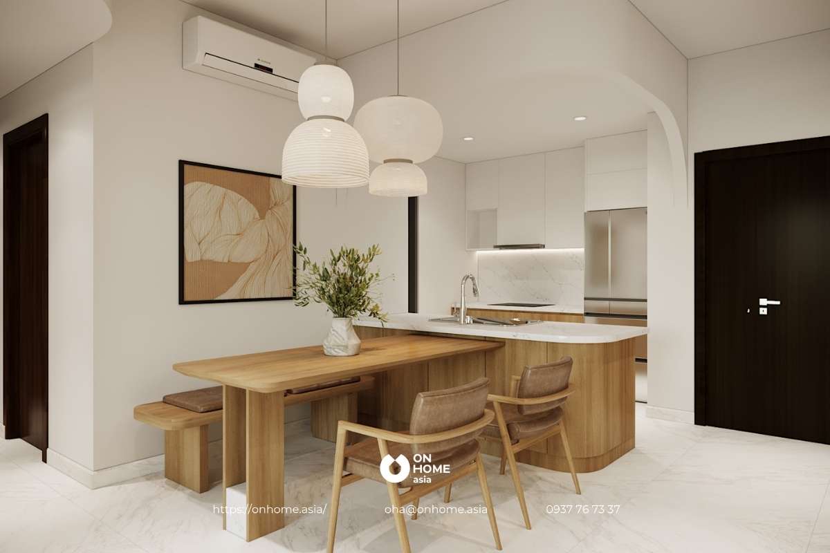 Thiết kế phòng ăn và bếp hiện đại