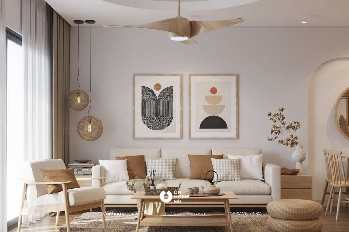 Nội thất chung cư 3 phòng ngủ phong cách Bắc Âu