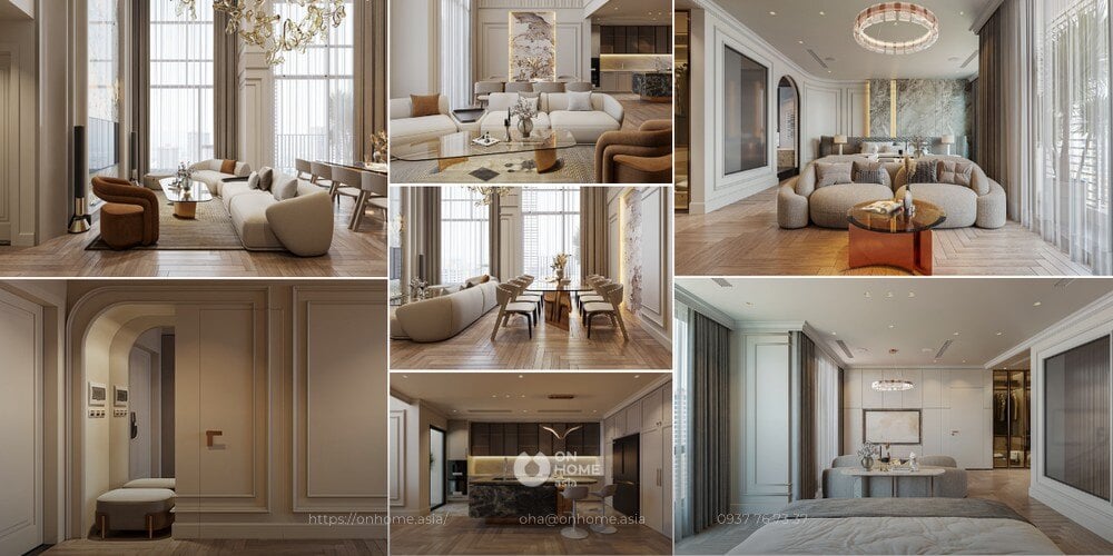 Thiết kế nội thất penthouse phong cách Modern Classic