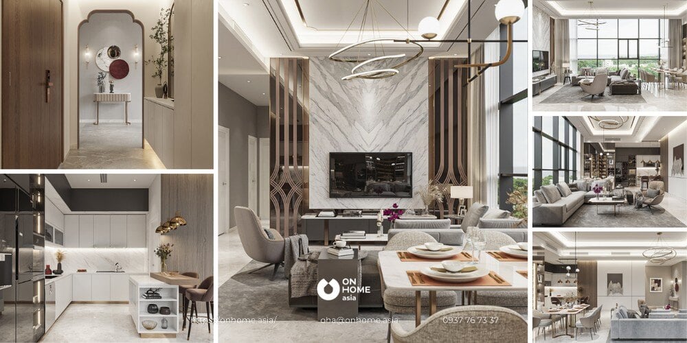 Thiết kế nội thất căn hộ Penthouse Sora Garden 2 được thực hiện bởi On Home Asia