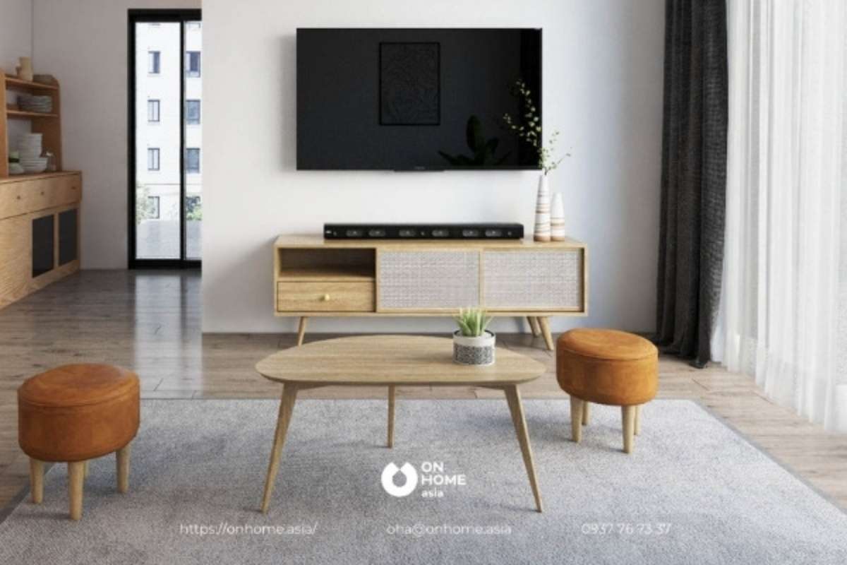 Kệ tivi thuộc combo phòng khách Bonny&nbsp;