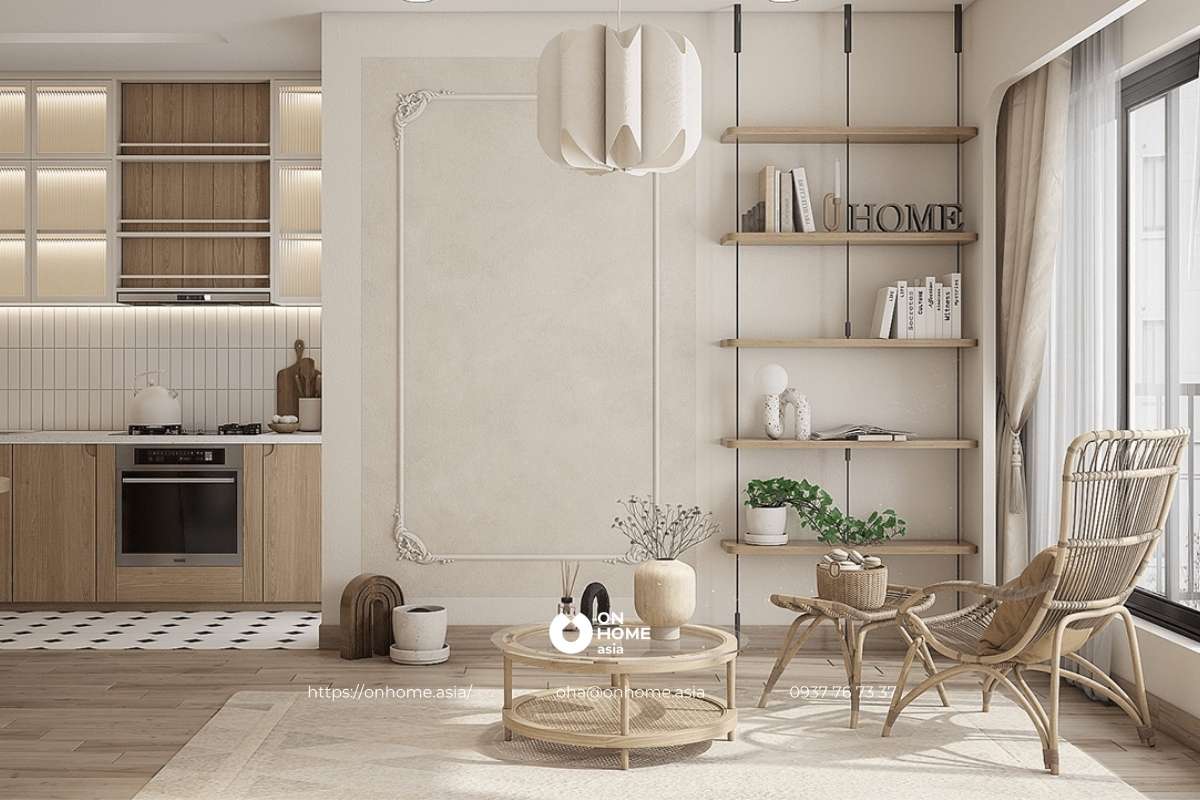 Khu vực bàn trà phong cách Bắc Âu