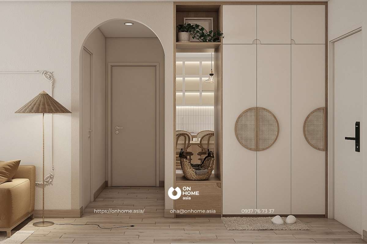 Thiết kế khu vực tủ giày đẹp