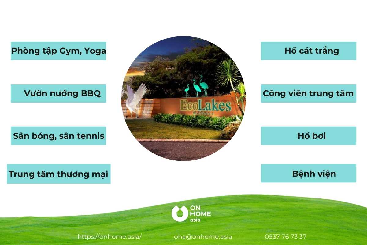 Tiện ích nội khu của dự án EcoLakes Mỹ Phước