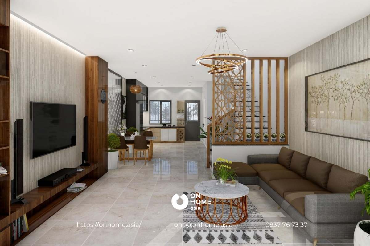 Thiết kế nội thất nhà liên kế EcoHome phong cách Hiện đại