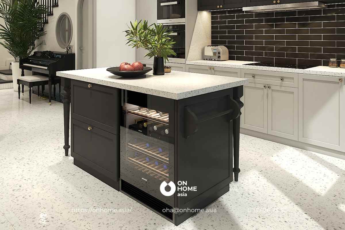 Quầy bar tích hợp tủ bếp đẹp