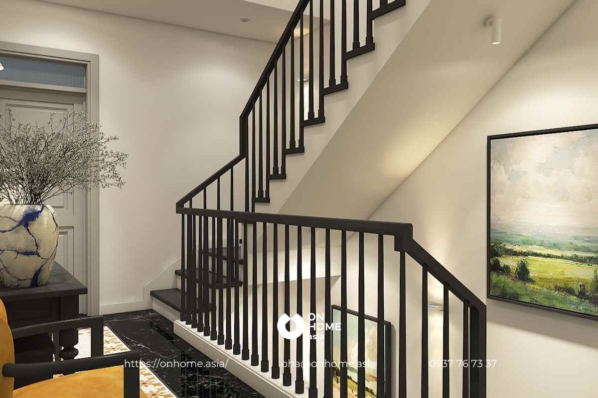 Khu vực cầu thang biệt thự