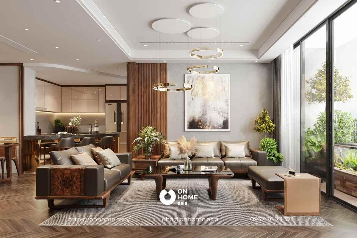 Nội thất gỗ Óc Chó trong phong cách hiện đại