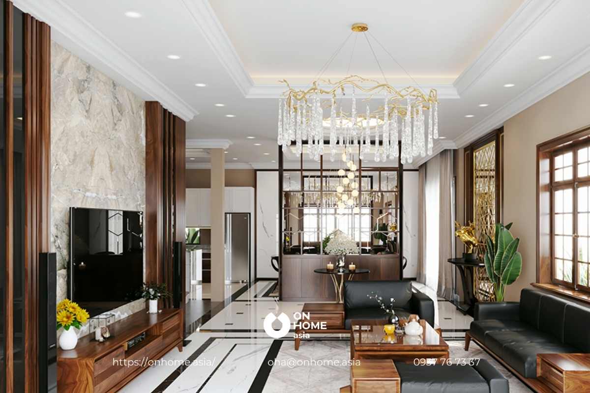 Nội thất gỗ Óc Chó trong phong cách Luxury