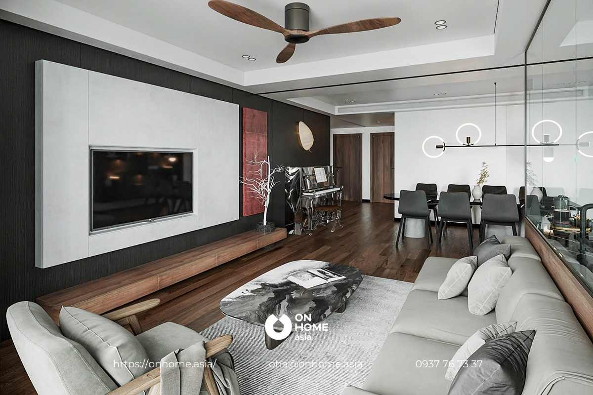 Nội thất phòng khách chung cư hiện đại, đơn giản