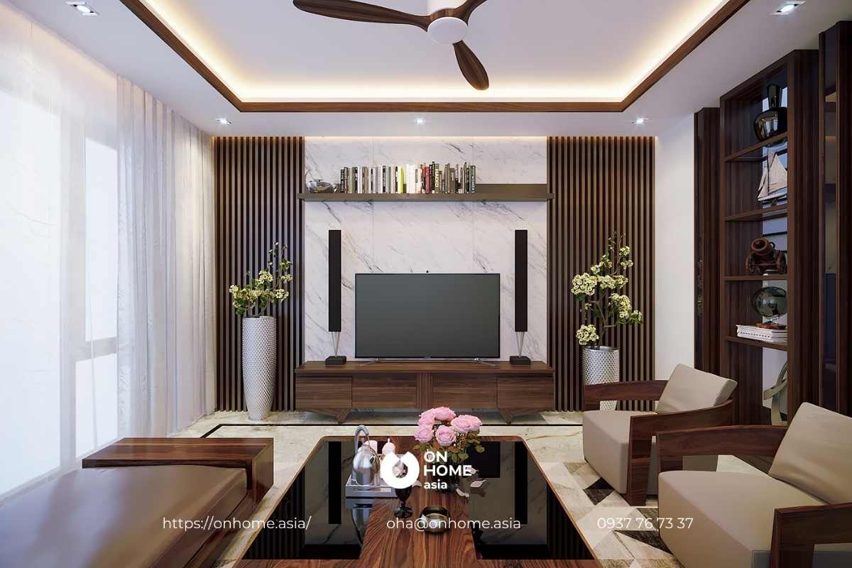 Kệ tivi phòng khách gỗ Óc Chó đẹp