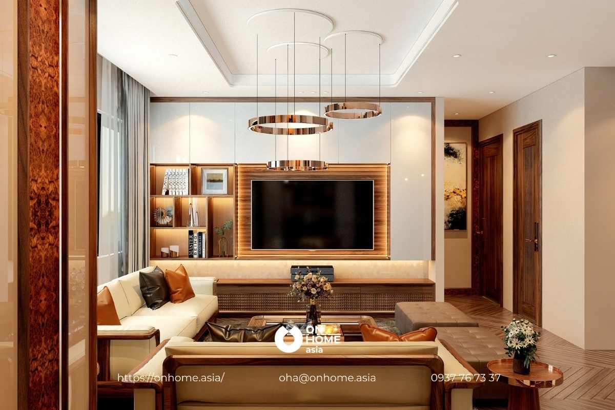 Sofa gỗ Óc Chó kết hợp da cao cấp, mềm mại