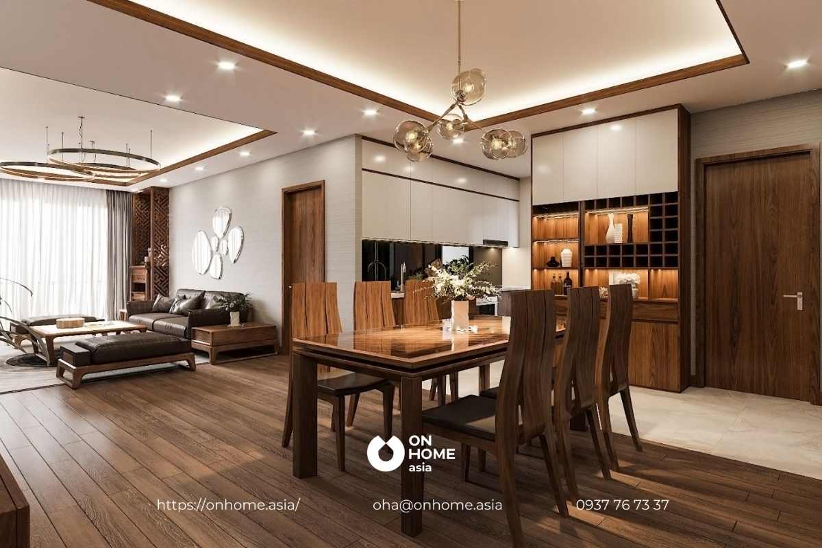 Không gian phòng ăn ấm cúng