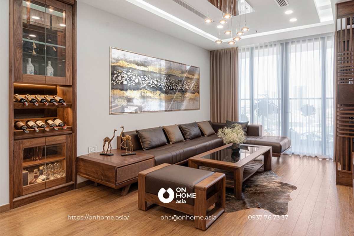 Bộ sofa gỗ Óc Chó nhập khẩu