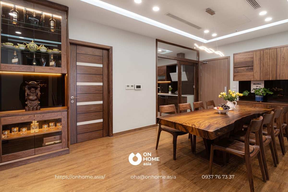 Tủ trang trí bằng gỗ Óc Chó cao cấp