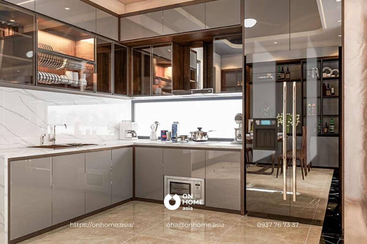 Tủ bếp gỗ công nghiệp cao cấp