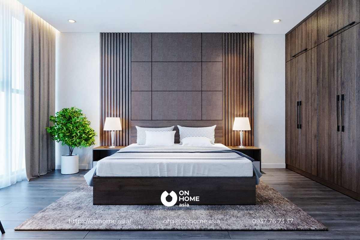 Thiết kế nội thất phòng ngủ master hiện đại