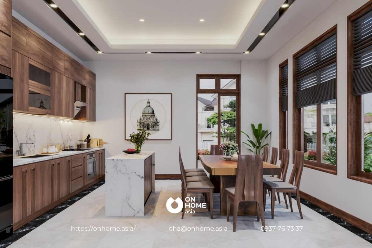 Nội thất phòng bếp tiện nghi, hiện đại