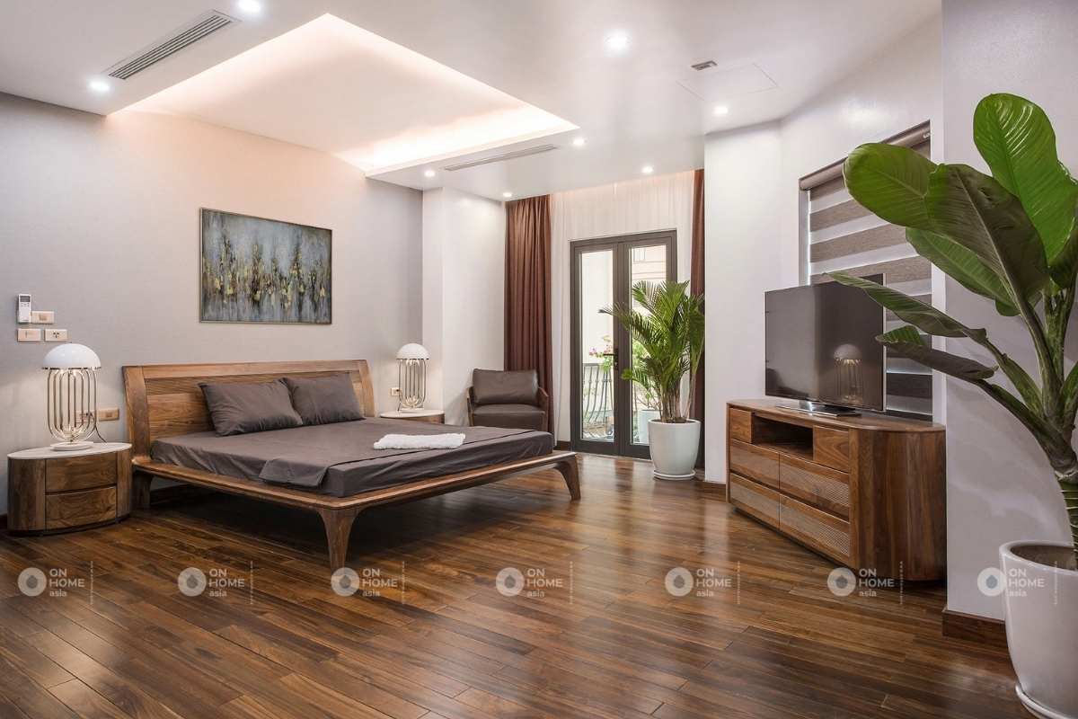 Nội thất phòng ngủ master thông thoáng và rộng rãi