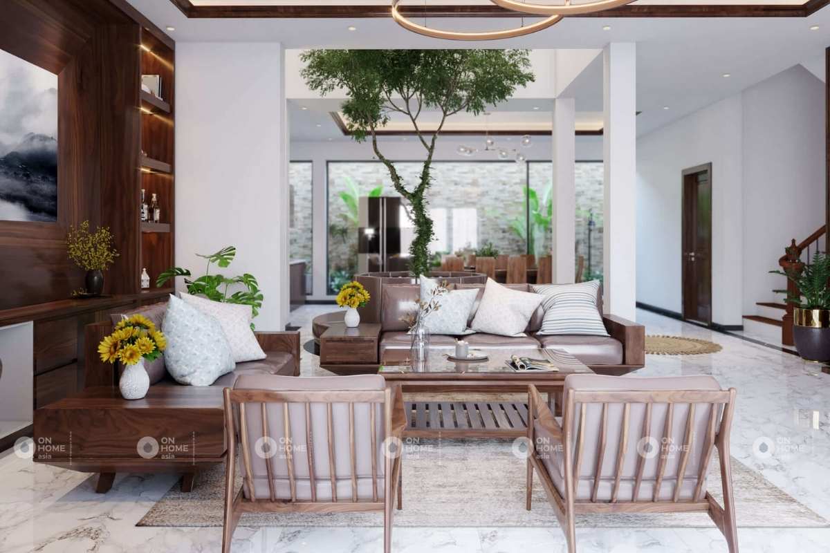 Nội thất nhà phố 120m2 thông thoáng