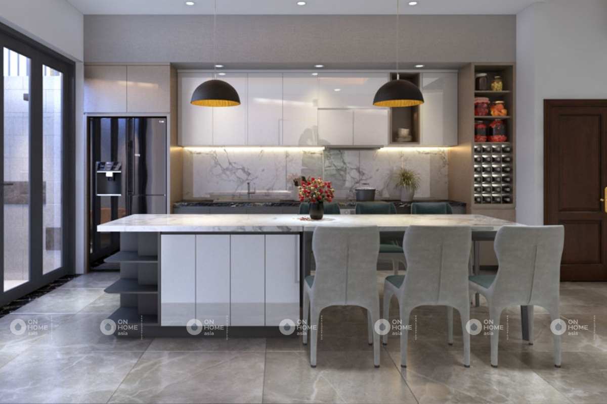Nội thất phòng bếp hiện đại và thanh lịch