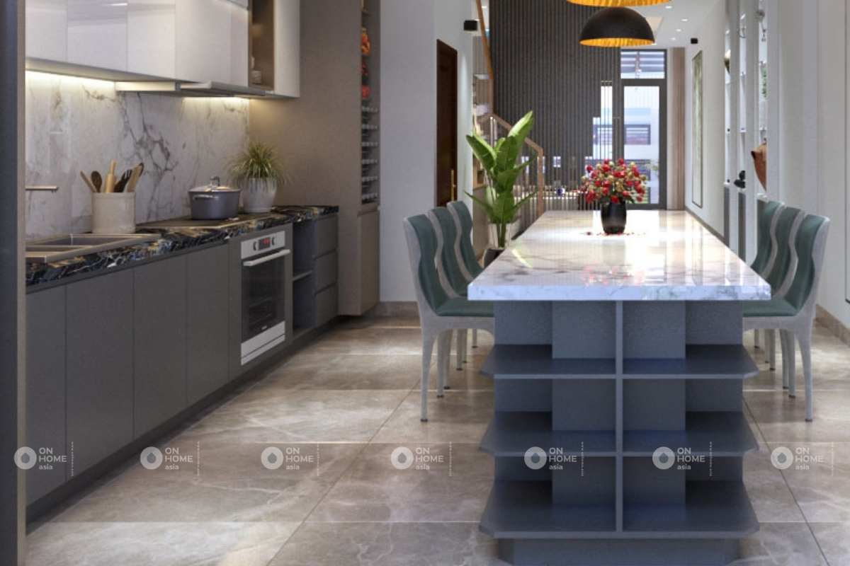 Nội thất phòng bếp nhà phố 120m2